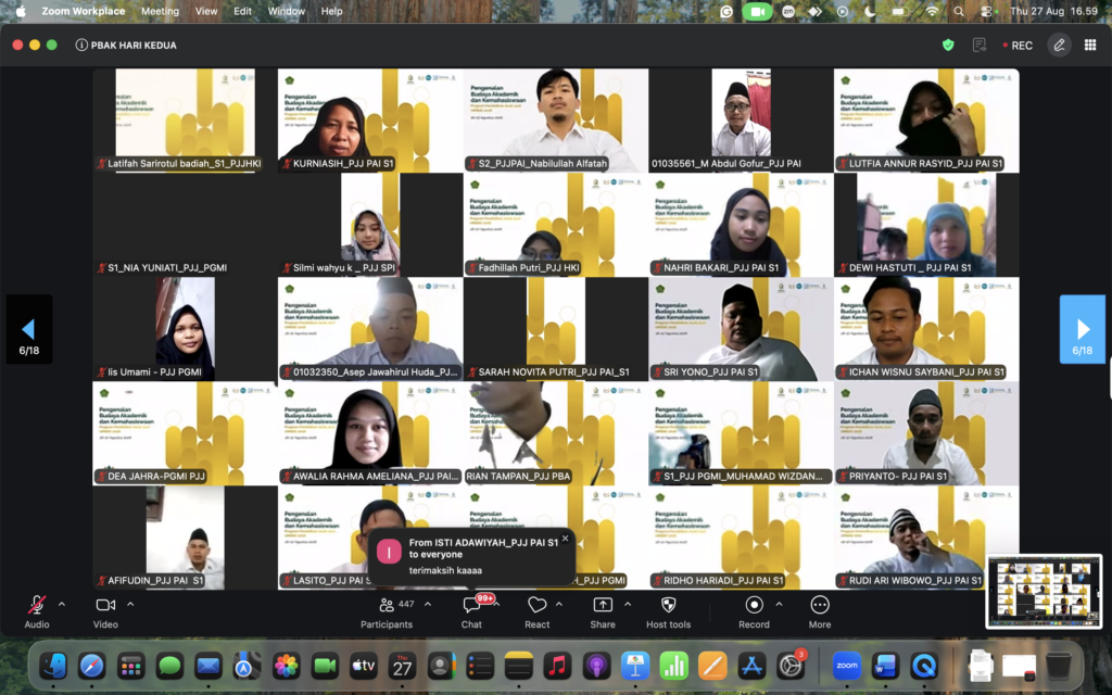 UINSSC Gelar Hari Kedua PBAK PJJ 2026, Bekali Mahasiswa Baru dengan Literasi Digital dan Integrasi Sistem Kampus
